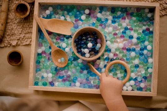 Montessori Wooden Sand or beads Tray - Little Kids Business
