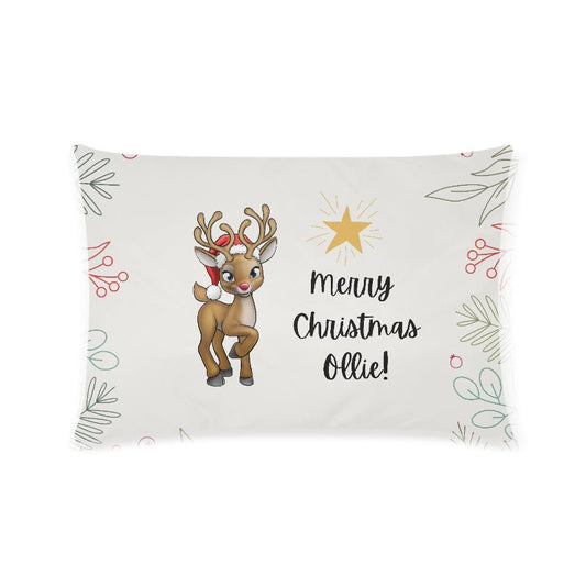 Personalised Child's Name Christmas Zippered Pillow Case 16"x24"(Twin Sides) - Little Kids Business