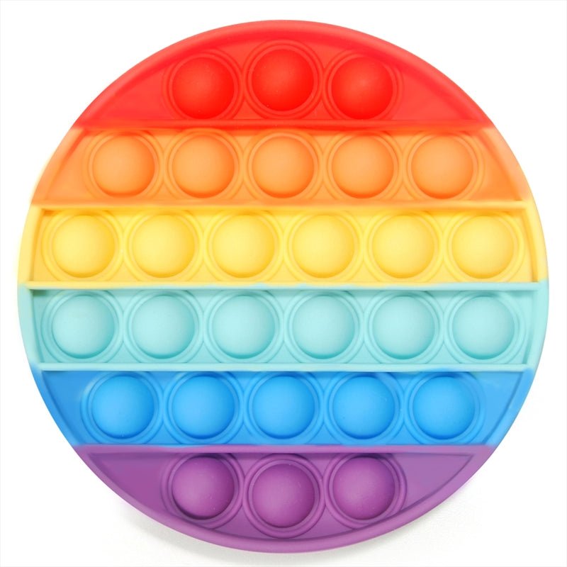 Rainbow Round Push And Pop Its - sensory toy - Little Kids Business