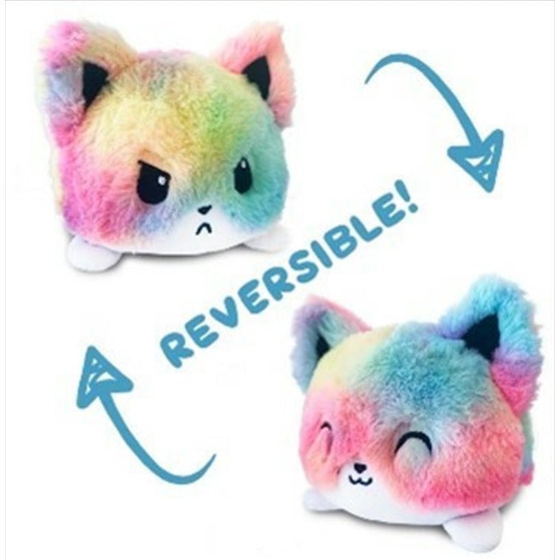 Reversible Plushie - Fox Tie Dye Rainbow - Little Kids Business