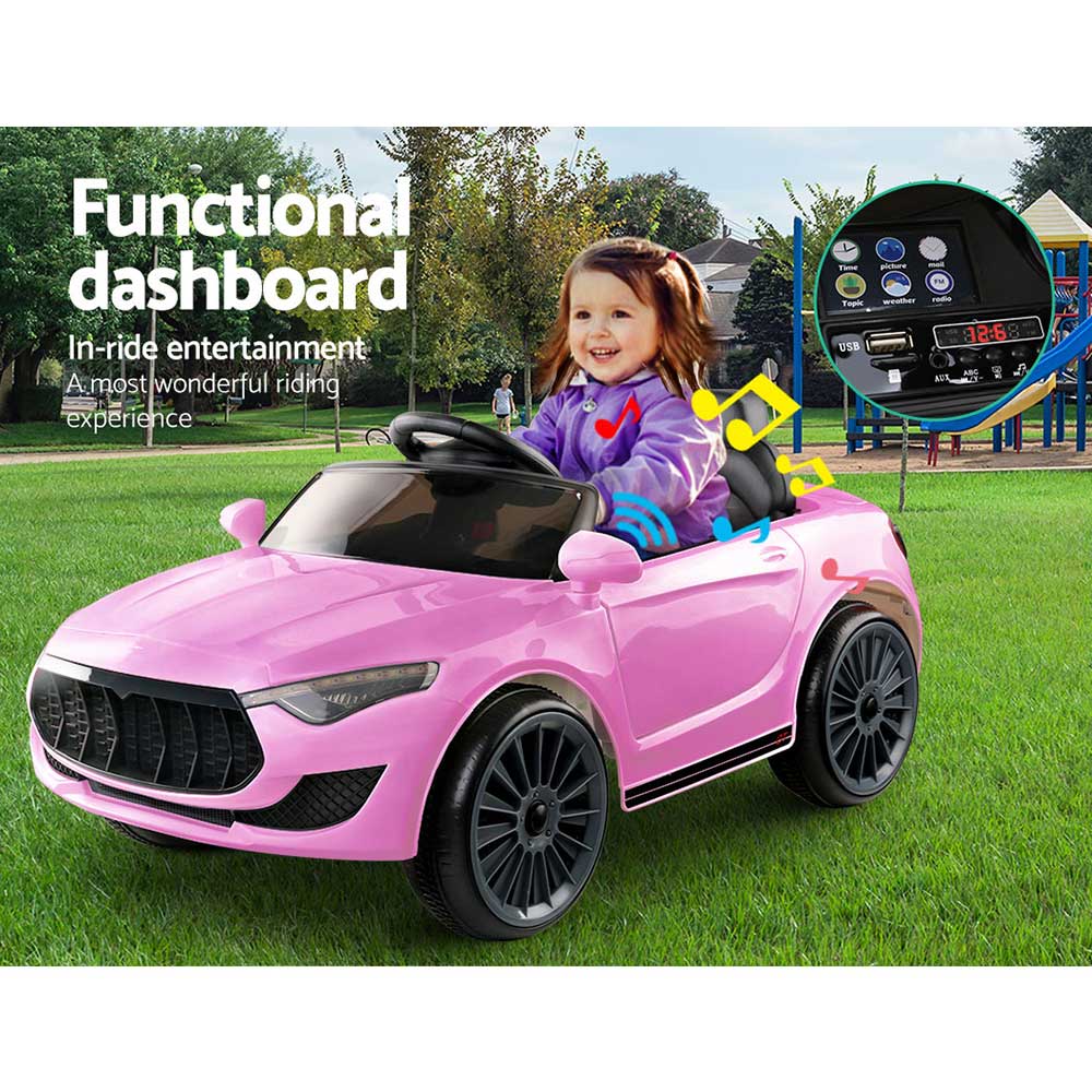 Rigo Kids Ride On Car Battery Electric Toy Remote Control Pink Cars Dual Motor - Little Kids Business