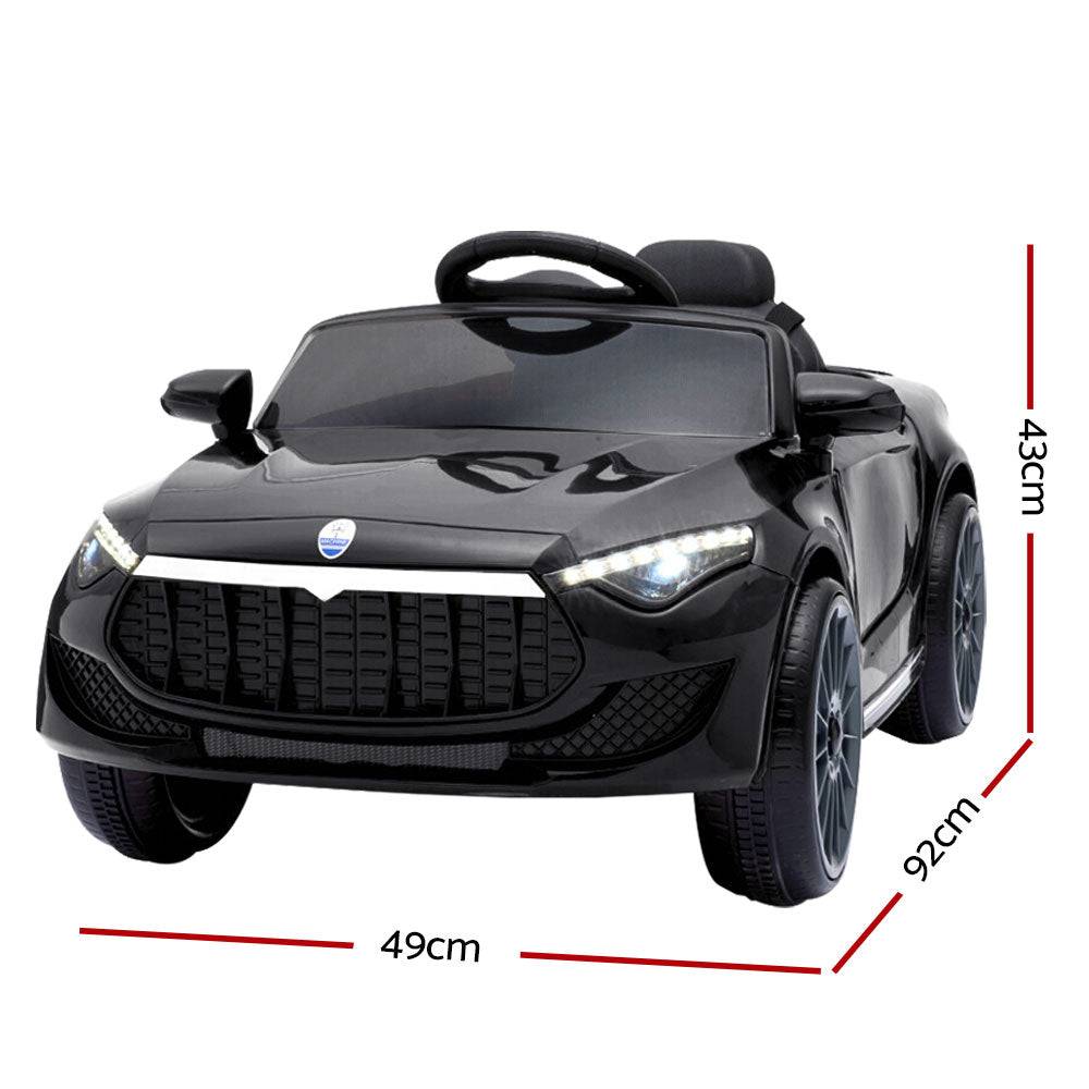 Rigo Kids Ride On Car Electric Toys 12V Battery Remote Control Black MP3 LED - Little Kids Business