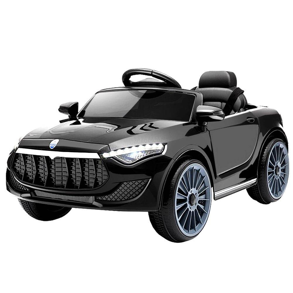 Rigo Kids Ride On Car Electric Toys 12V Battery Remote Control Black MP3 LED - Little Kids Business