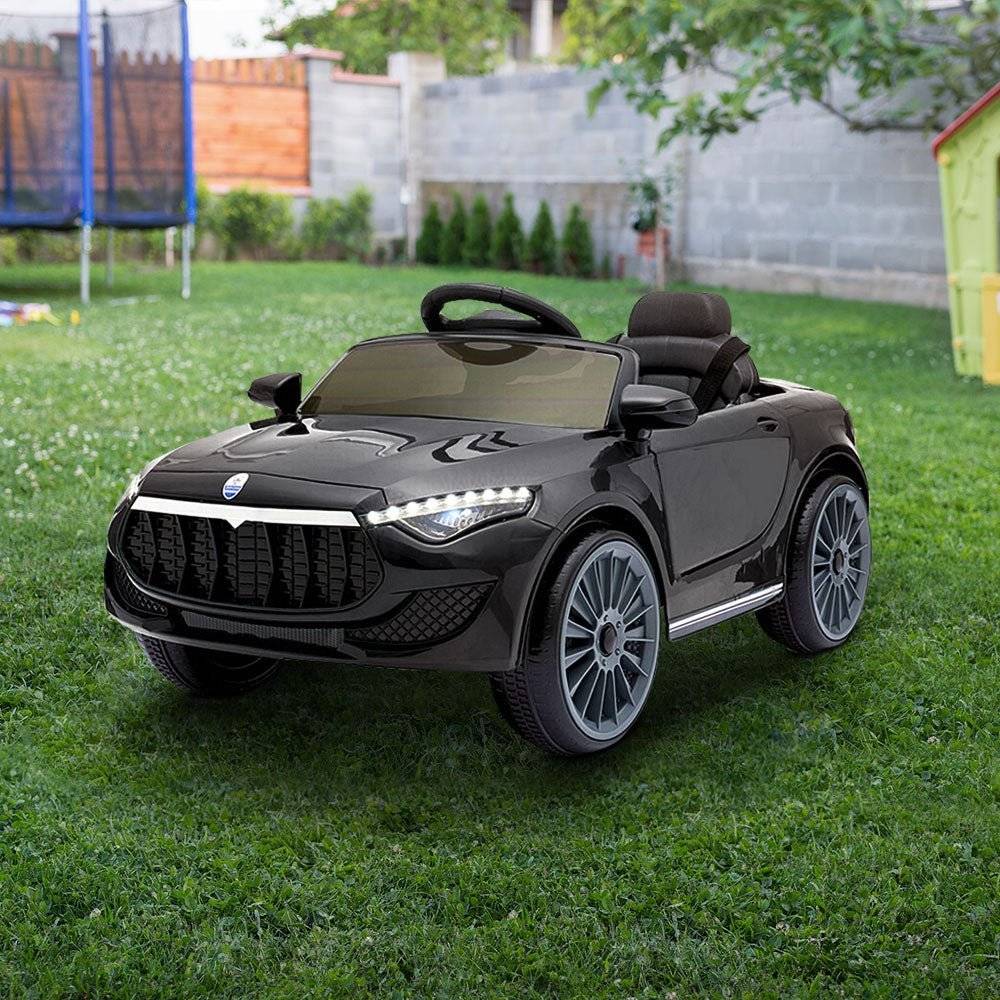 Rigo Kids Ride On Car Electric Toys 12V Battery Remote Control Black MP3 LED - Little Kids Business