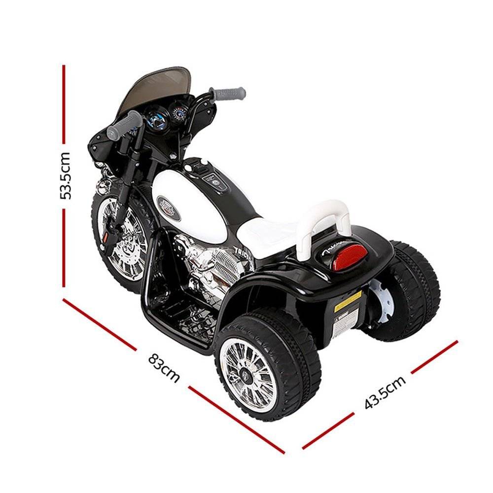 Rigo Kids Ride On Motorbike Motorcycle Toys Black White - Little Kids Business