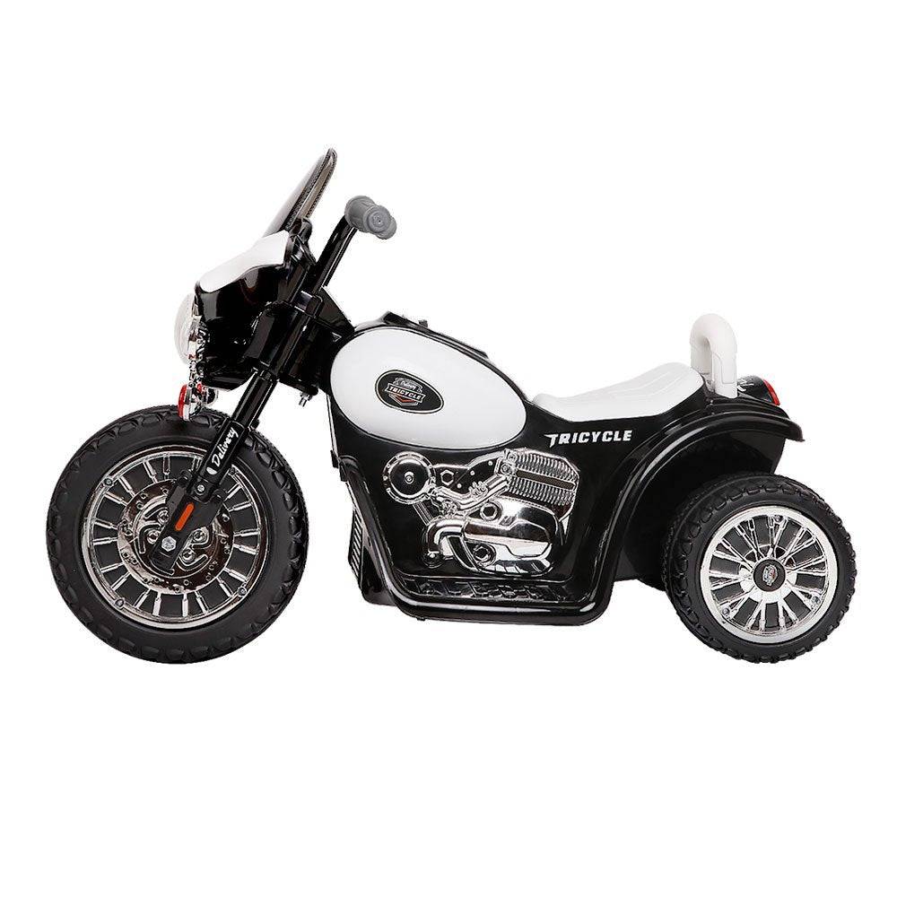 Rigo Kids Ride On Motorbike Motorcycle Toys Black White - Little Kids Business