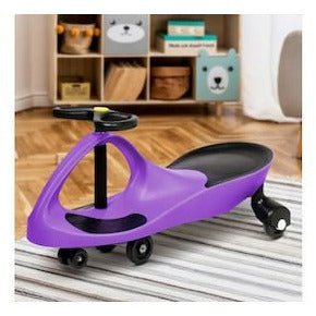 Rigo Kids Ride On Swing Car - Purple - Little Kids Business