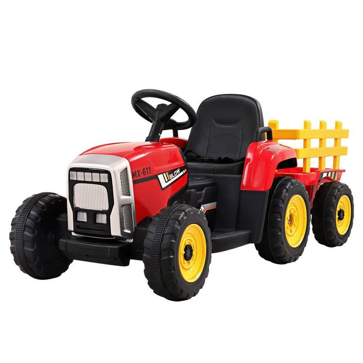 Rigo Ride On Car Tractor Toy Kids Electric Cars 12V Battery Child Toddlers Red - Little Kids Business