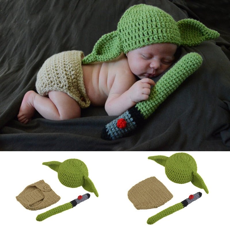 Star Wars Baby Yoda Crochet Costume Photography Props - Little Kids Business