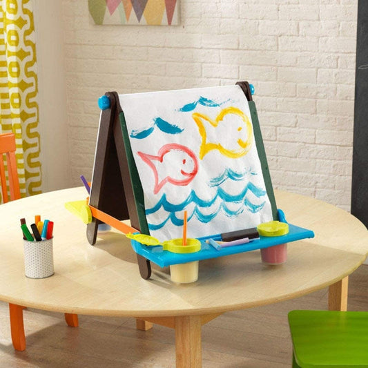 Tabletop Easel Espresso with Brights - Little Kids Business