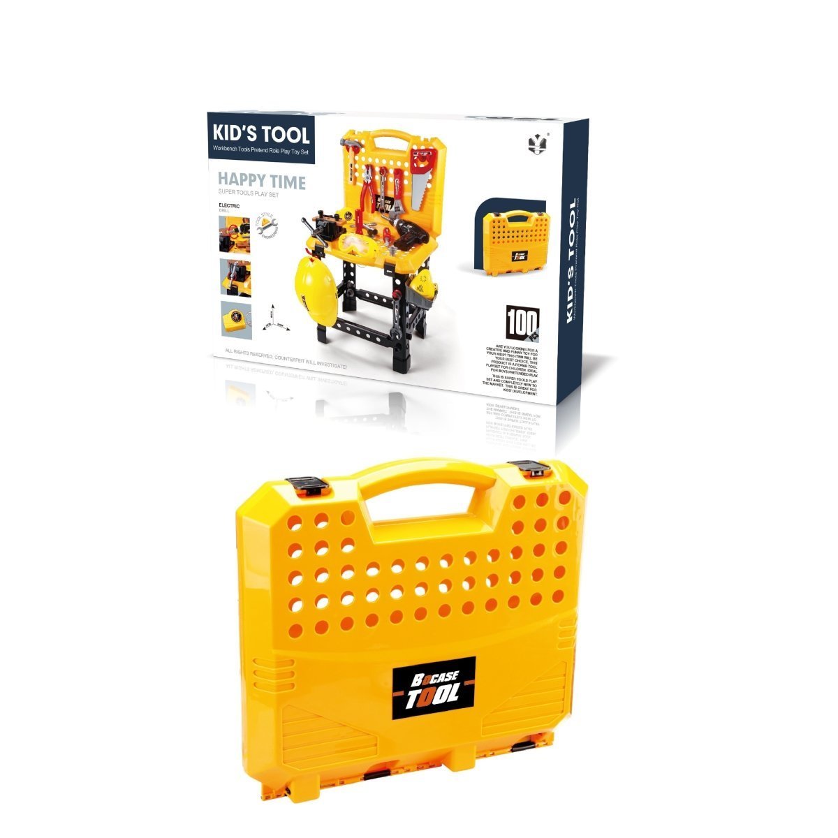 Toy Power Workbench, Kids Power Tool Bench Construction Set with Tools and Electric Drill - Little Kids Business
