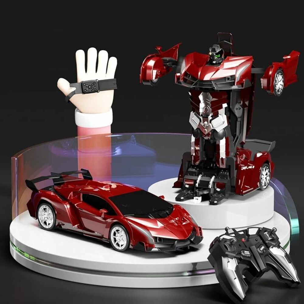 TransformerCar Robot Sport Car with Remote Control (Red) - Little Kids Business