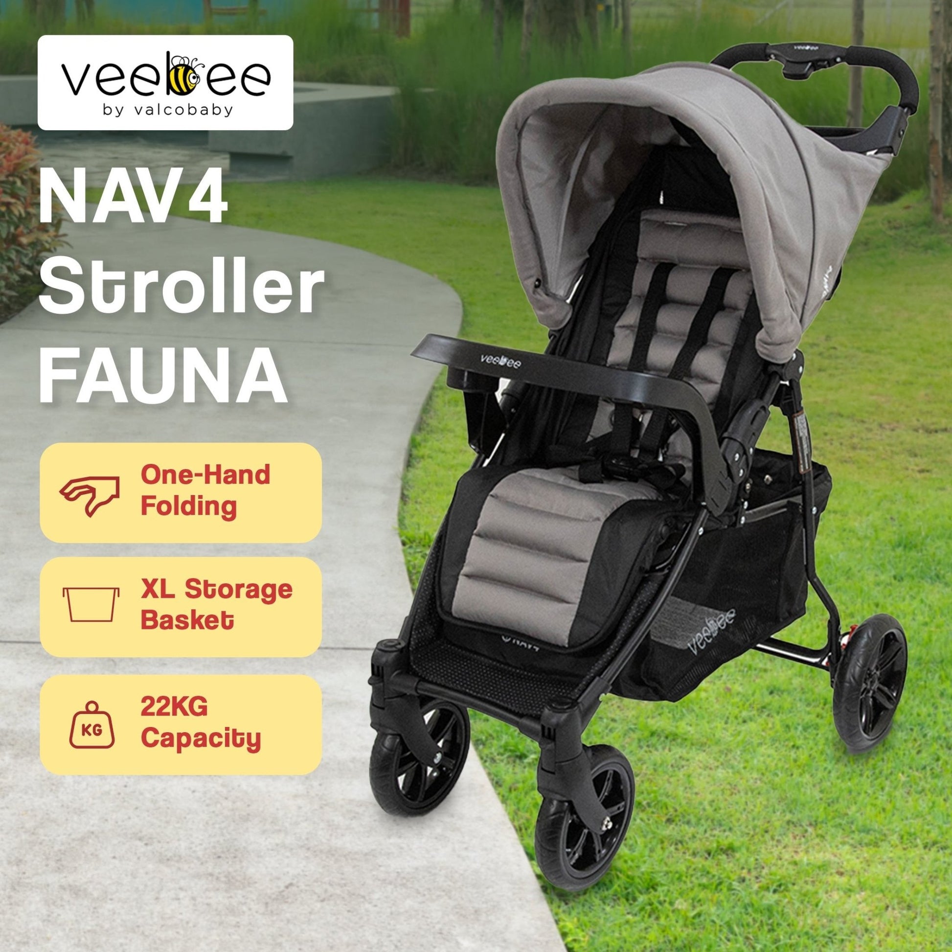 Veebee Nav 4 Stroller - Fauna - Little Kids Business