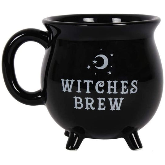 Witches Brew Black Cauldron Coffee Mug Cup With Moon & Stars - Little Kids Business