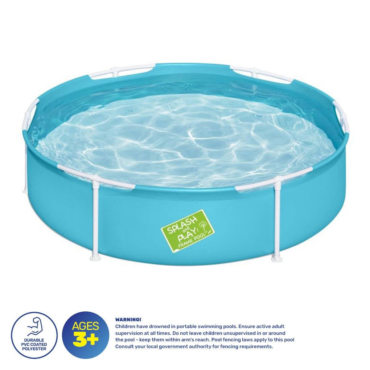 Bestway 1.52m x 38cm Kids Above Ground Pool Quality Construction 580 Litre - Little Kids Business