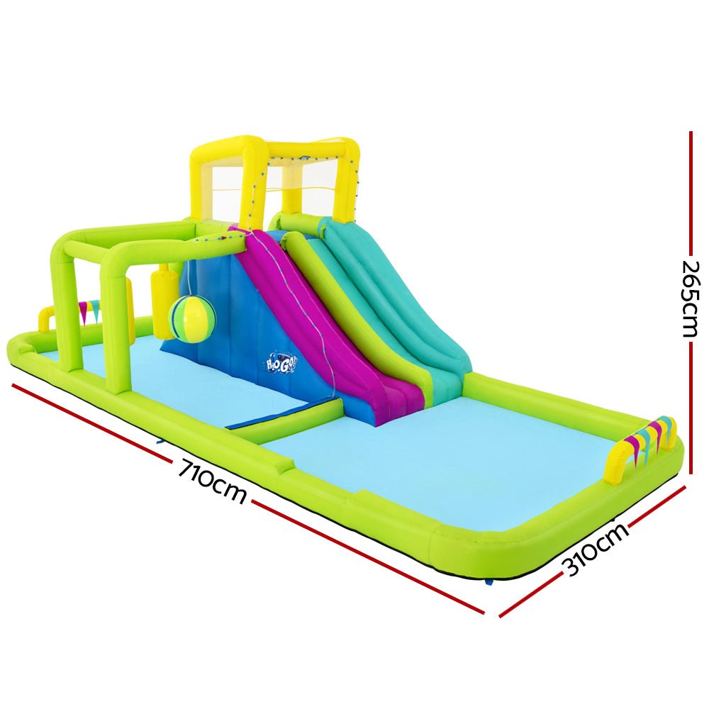 Bestway Inflatable Water Pack Pool Slide Castle Playground H2OGO Splash Course - Little Kids Business