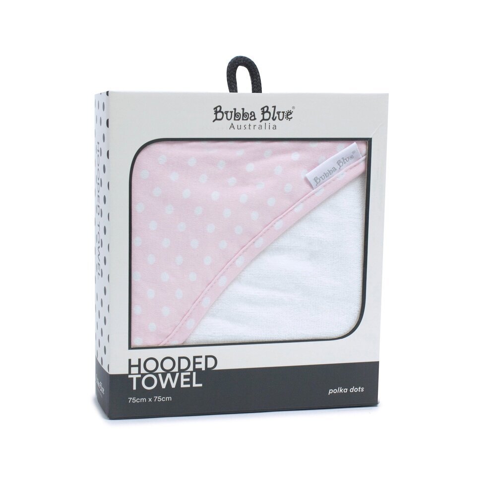 Bubba Blue Pink Polka Dots Hooded Towel - Little Kids Business