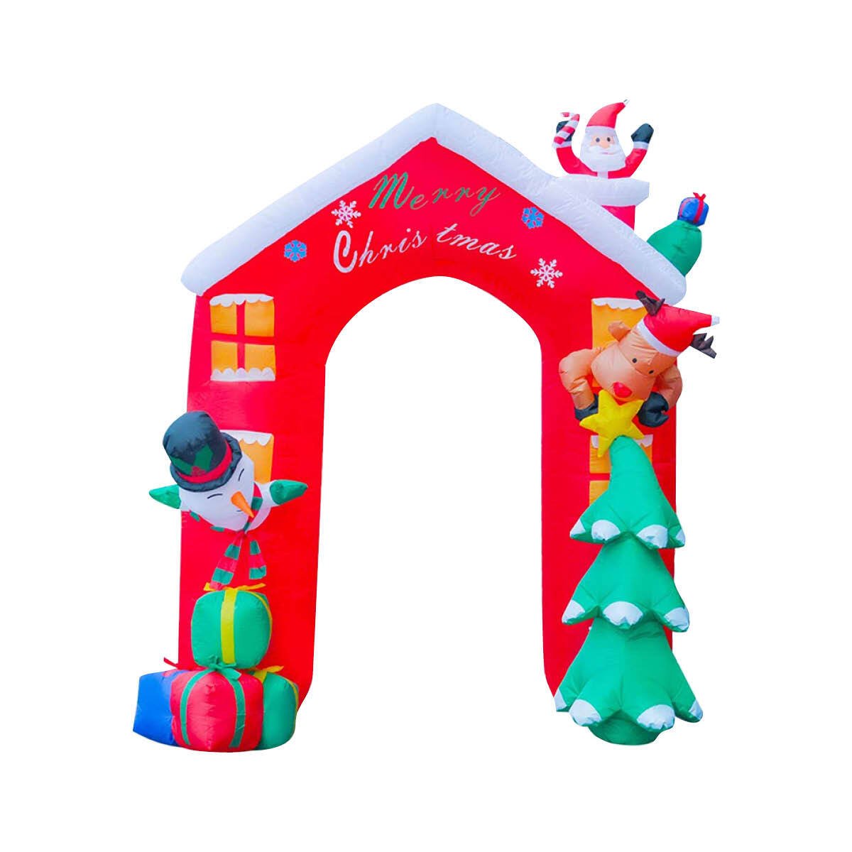 Christmas By Sas 2.4 x 2.09m Christmas Arch Self Inflating Bright LED Lights - Little Kids Business