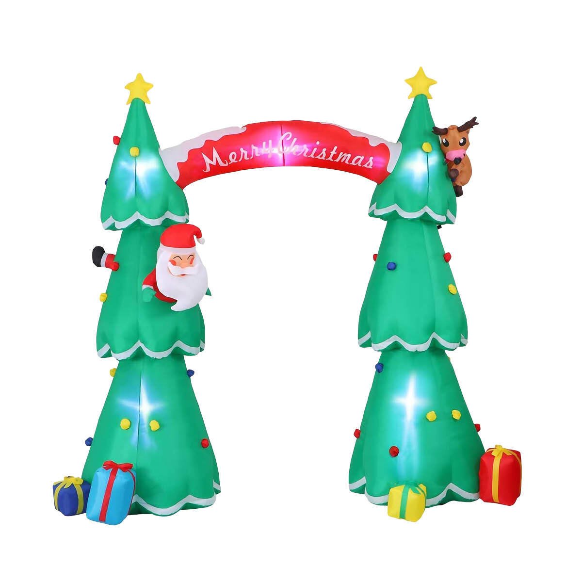 Christmas By Sas 3m x 2.4m Christmas Tree Arch Self Inflating LED Lights - Little Kids Business