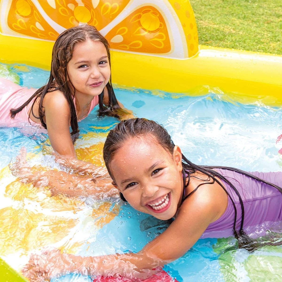 INTEX Fun'N Fruity Inflatable Play Centre Paddling Pool & Water Slide - Little Kids Business