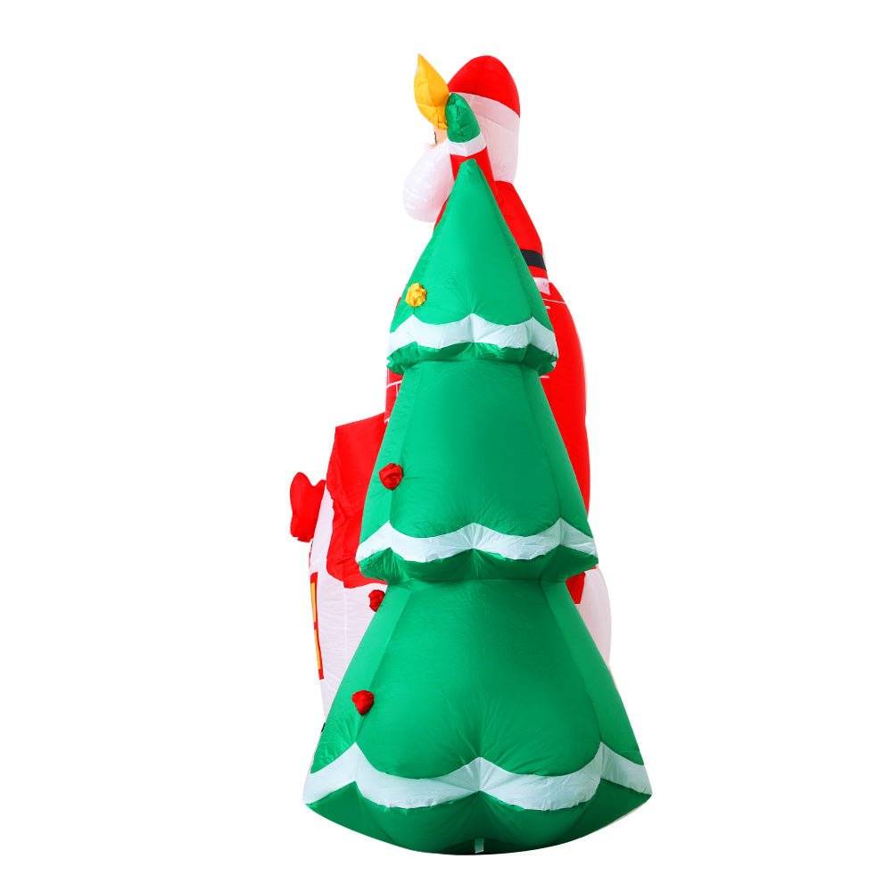 Jingle Jollys 2.2M Christmas Inflatable Santa Tree Lights Outdoor Decorations - Little Kids Business