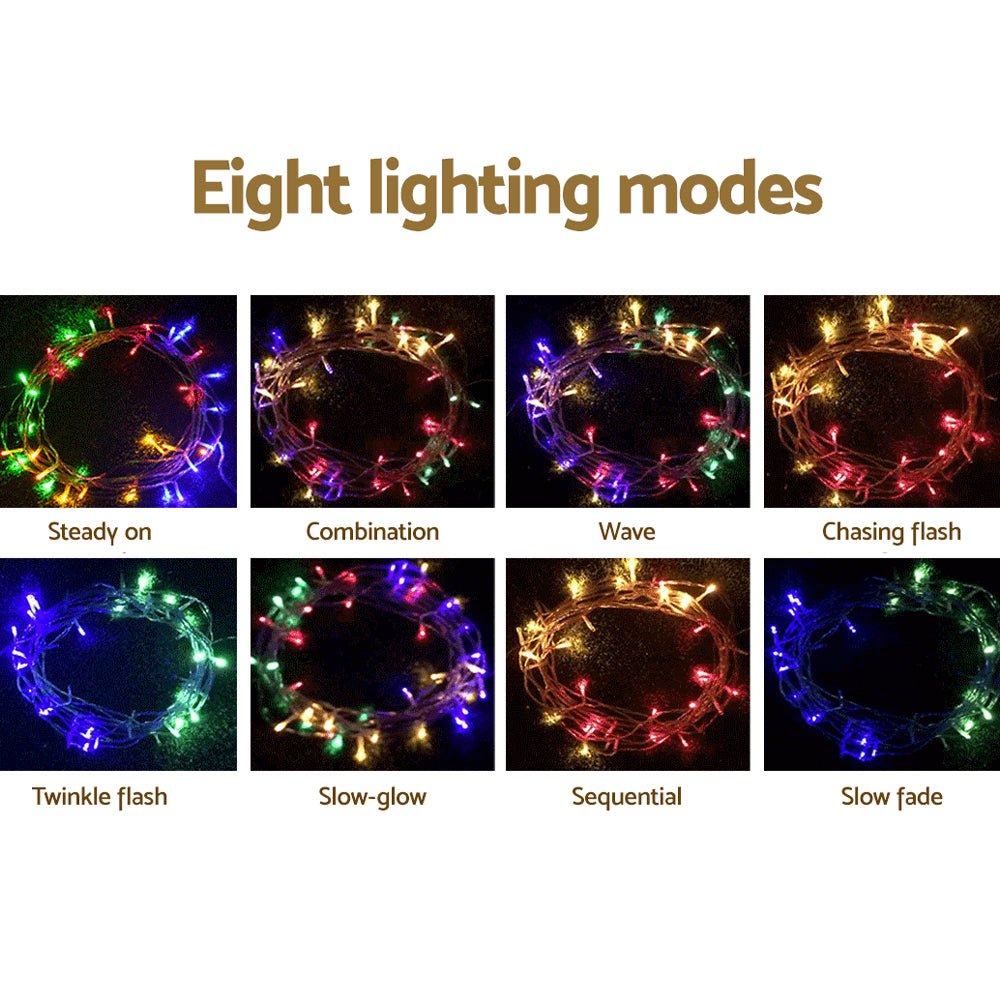 Jingle Jollys 50M Christmas String Lights 500LED Multi Colour - Little Kids Business