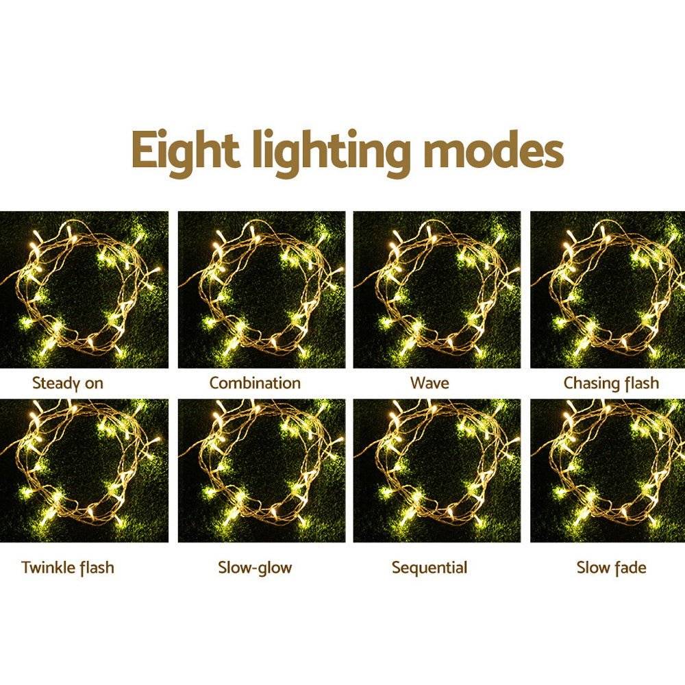 Jingle Jollys 6X3M Christmas Curtain Lights 600LED Warm White - Little Kids Business