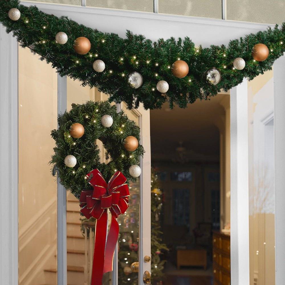 Jingle Jollys Christmas Garland 2.1M Xmas Tree Decoration Green - Little Kids Business
