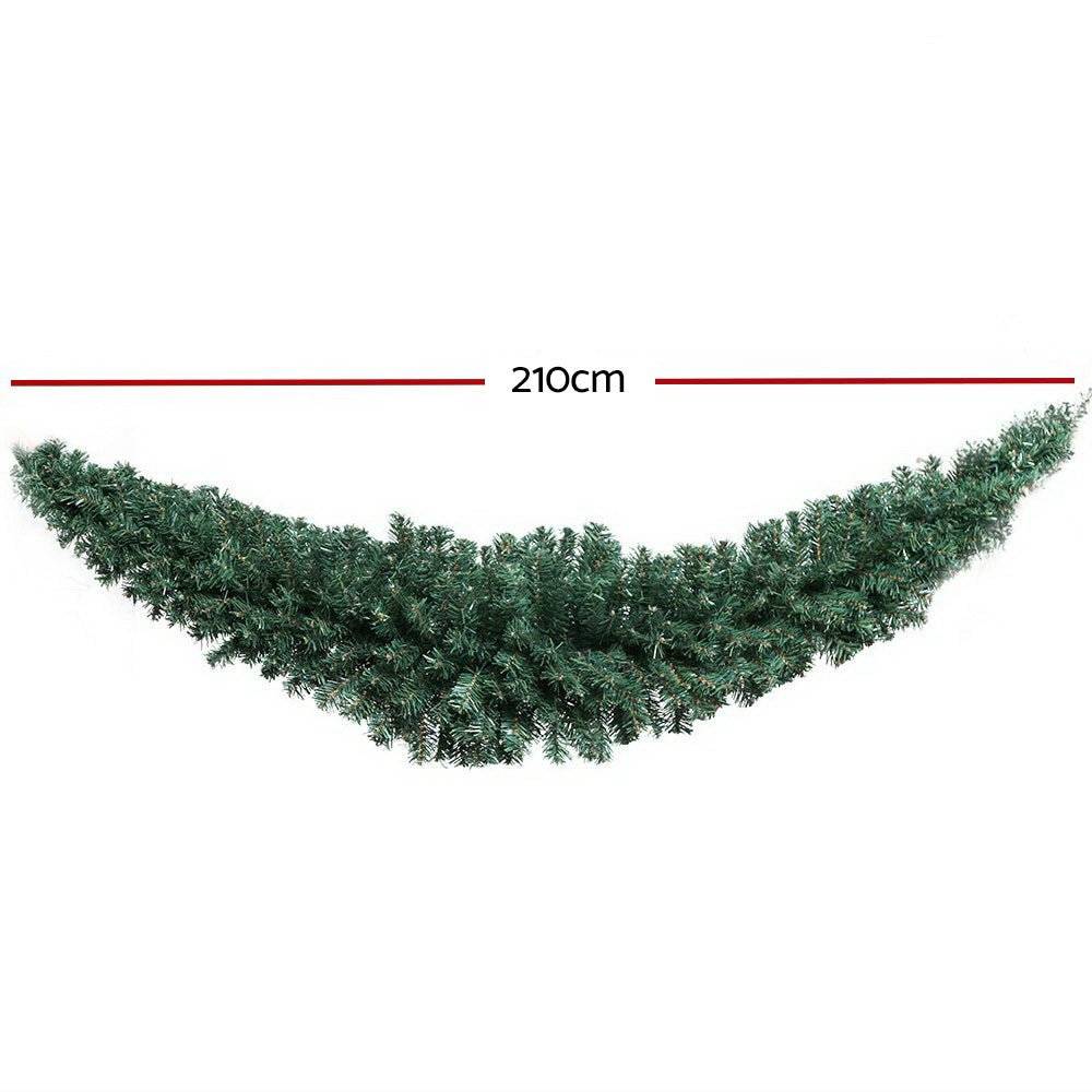 Jingle Jollys Christmas Garland 2.1M Xmas Tree Decoration Green - Little Kids Business