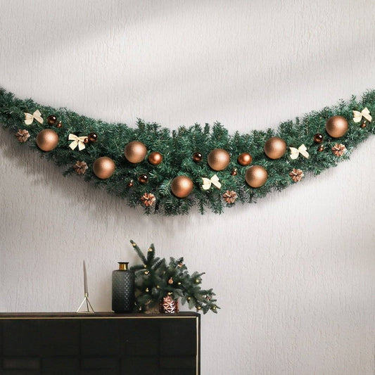 Jingle Jollys Christmas Garland 2.4M Xmas Tree Decoration Green - Little Kids Business