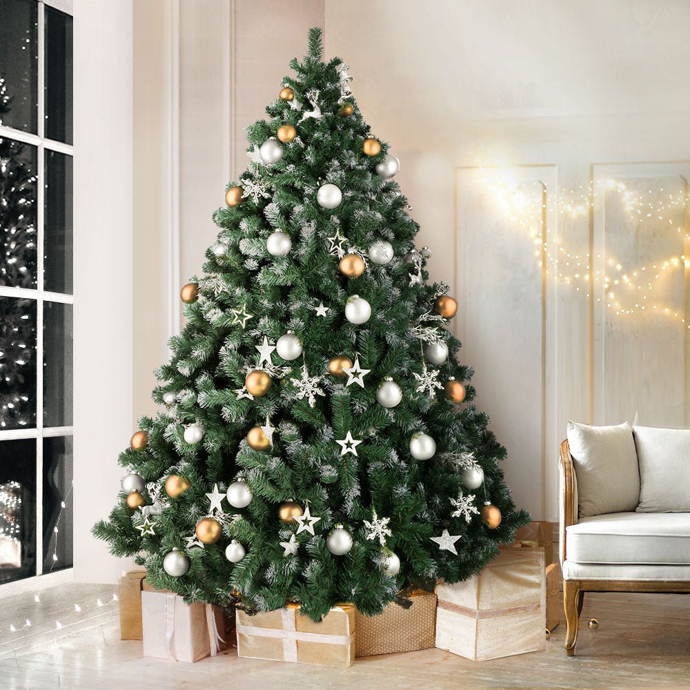 Jingle Jollys Christmas Tree 1.8M Xmas Trees Decorations Snowy 800 Tips - Little Kids Business