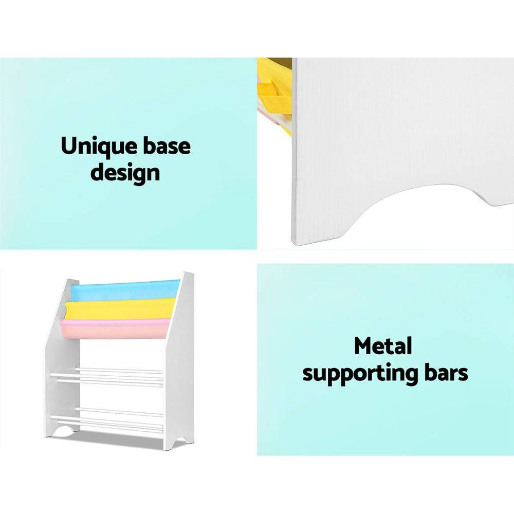 Keezi Kids Bookcase Childrens Bookshelf Toy Storage Organizer 2 Tiers Shelves - Little Kids Business