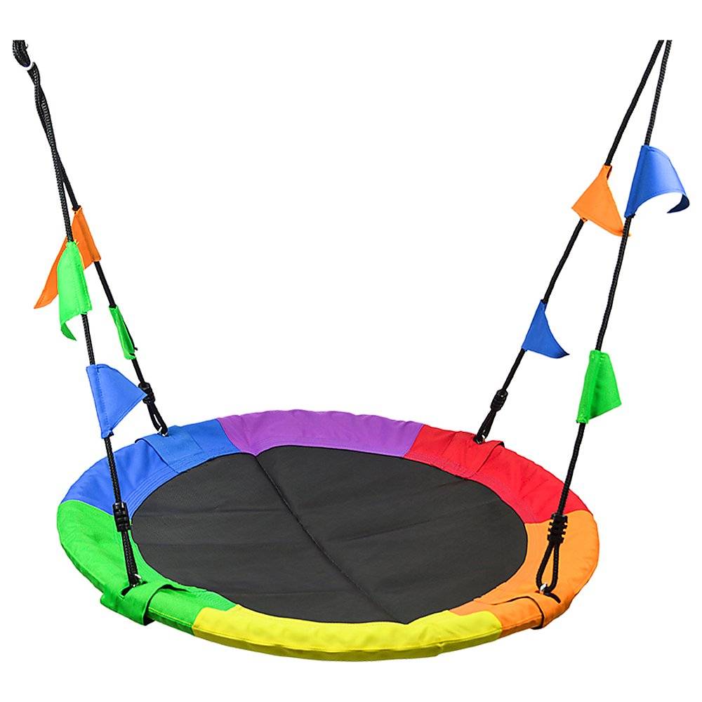 Kids Tree Swing in Multi-Colour Rainbow Kids Indoor/Outdoor - Little Kids Business