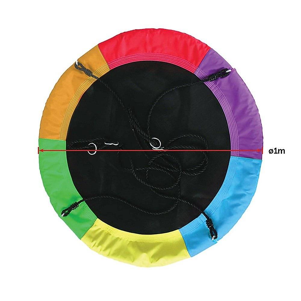 Kids Tree Swing in Multi-Colour Rainbow Kids Indoor/Outdoor - Little Kids Business