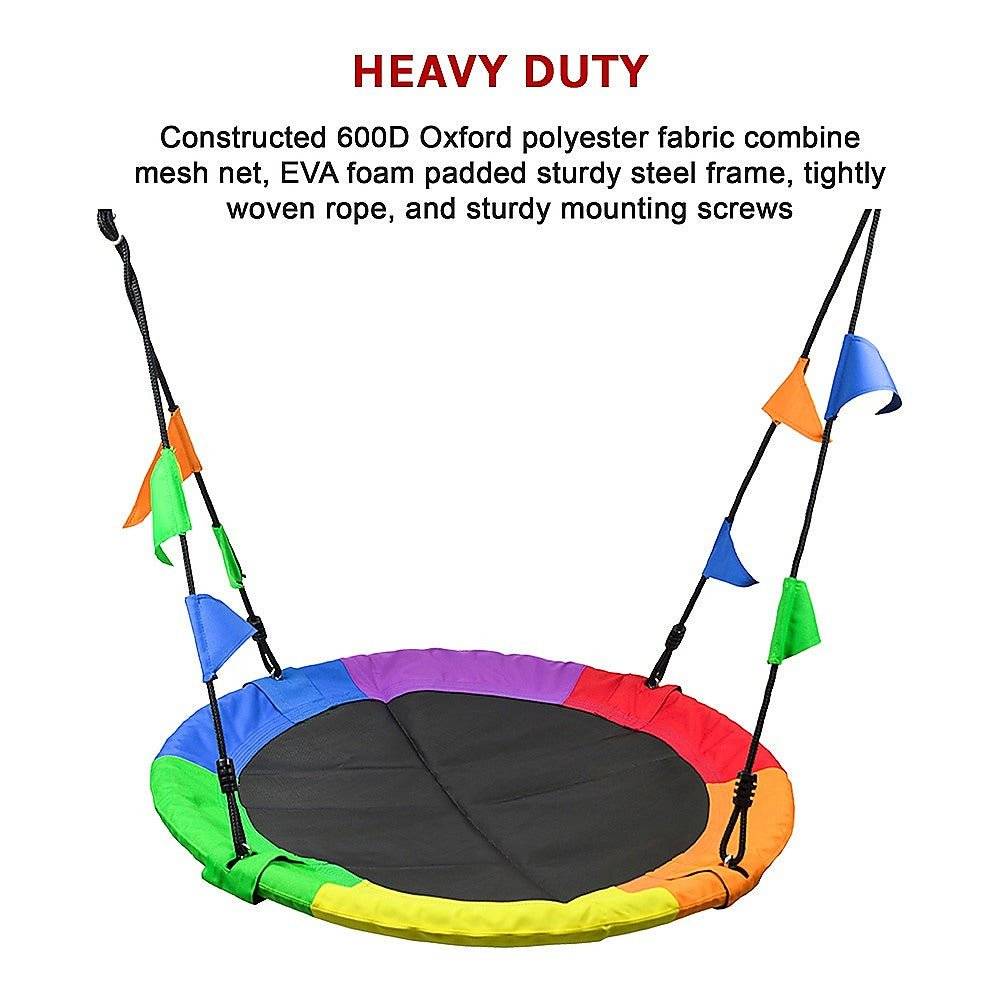 Kids Tree Swing in Multi-Colour Rainbow Kids Indoor/Outdoor - Little Kids Business
